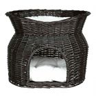 Trixie Wilgenmand met Dakterras Zwart -54 × 43 × 37 cm