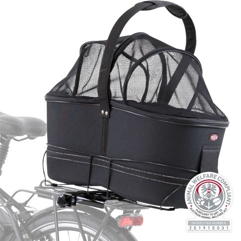 Taalkunde vork Kust trixie fietsmand bagage drager breed zwart 60X29X49 CM | Gropet.com