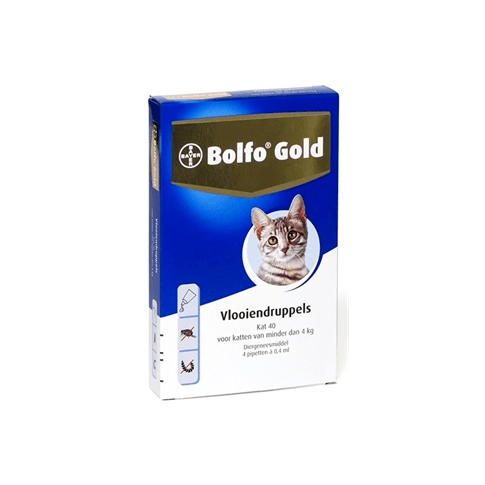 Is zomer verraden Bolfo Gold Kat 40 tot 4 kg Vlooiendruppels 4 Pipetten | Gropet.com