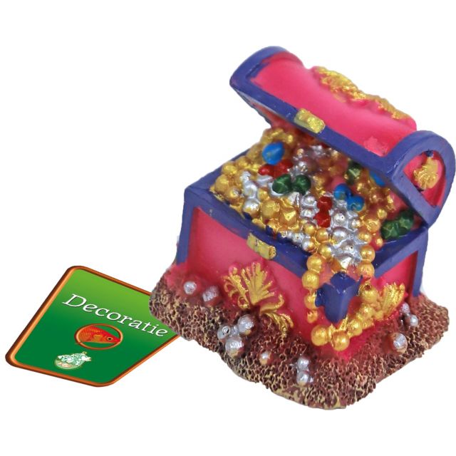 Boon Aqua Deco Ornament Polyresin Schatkist Met Parels-7×6 cm