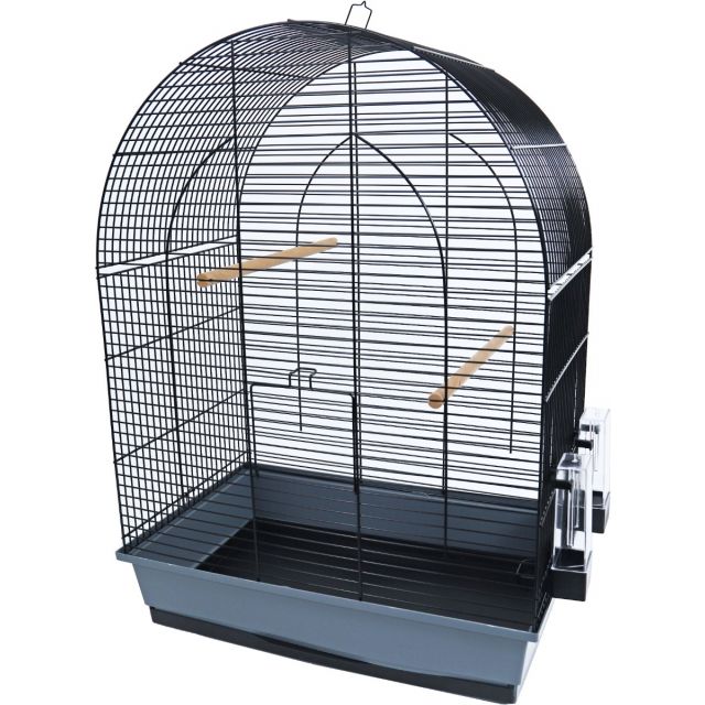 Interzoo Vogelkooi Lusi 3- zwart/grijs