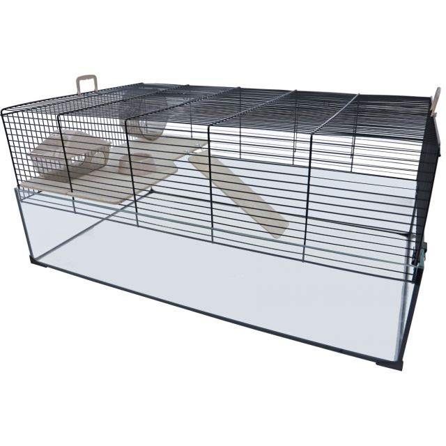 Interzoo Hamsterkooi Vision 78, Zwart.