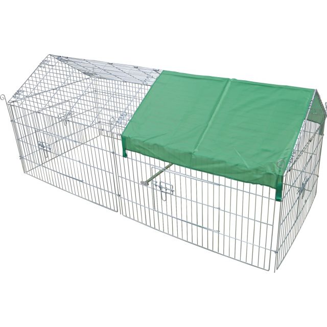 Boon Draadren Puntdak Met Zonnedoek Verzinkt, 180x75x75 cm