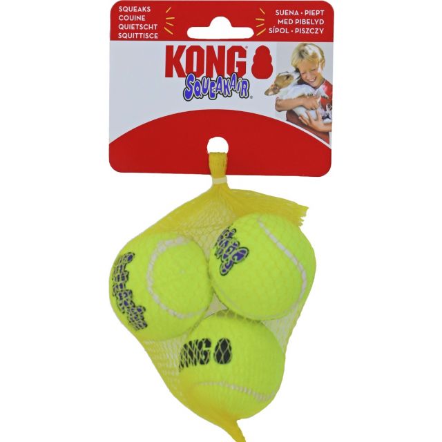 KONG Air Squeakair Tennisbal Geel met Piep Small - 5 cm