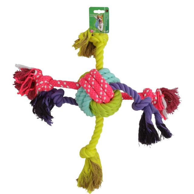 Boon Hond Speelgoed Knoopbal + Knoopslierten -58cm