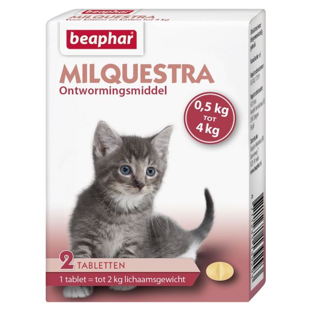 Beaphar Milquestra Kleine Kat /Kitten 0,5-4 kg - 2 Stuks  OP=OP