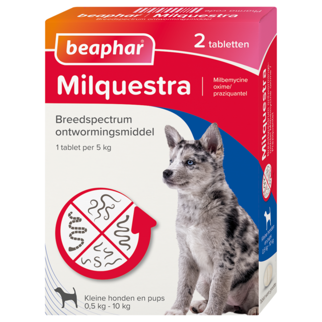 Beaphar Milquestra Kleine Hond & Pup 0,5-10 kg- 2 Stuks  