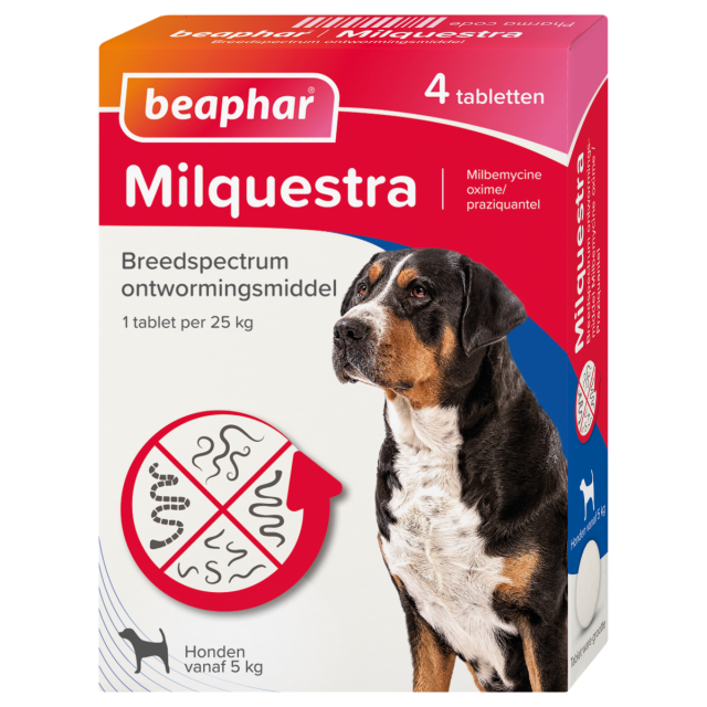 Beaphar Milquestra Hond 5-75 kg – 4 stuks   