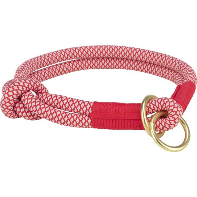 Trixie Soft Rope Half-Slip Halsband S 35 cm/ø 6 mm Rood/Creme'