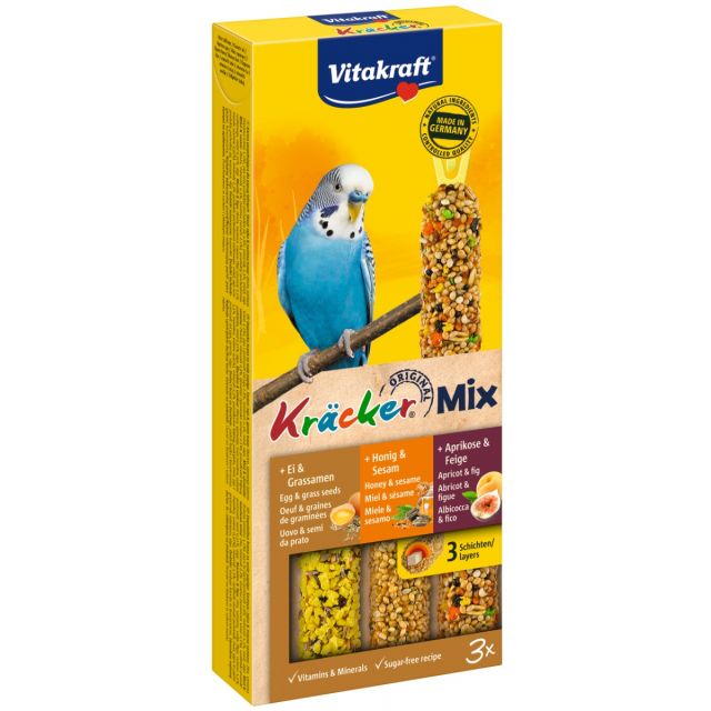 Vitakraft Parkiet Kracker Honing & Fruit & Ei 3 in 1
