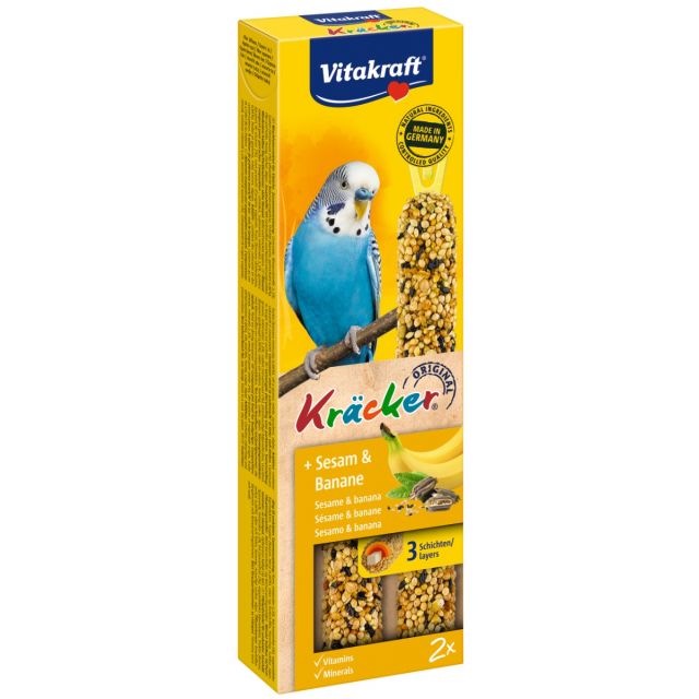 Vitakraft Parkiet Kracker Sesam/ banaan -2in 1 