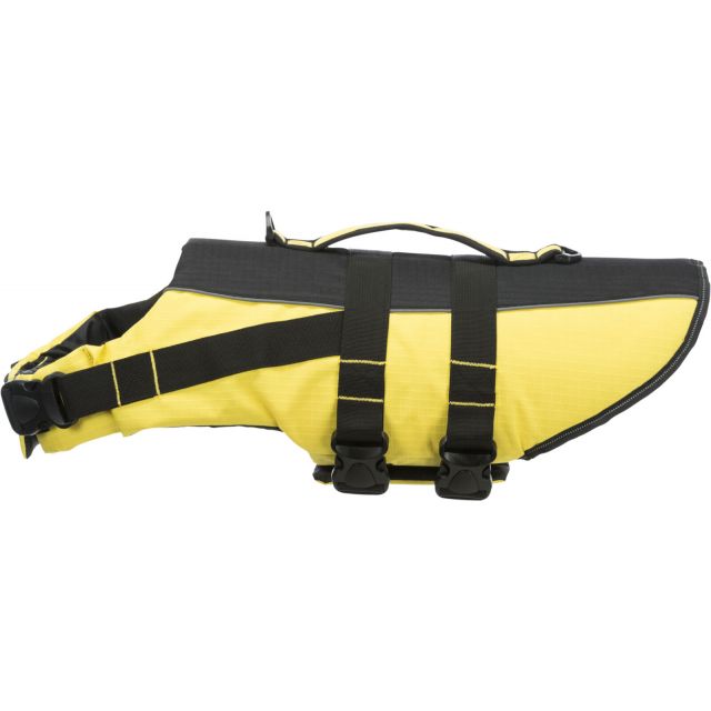 trixie zwemvest geel / zwart 60-96X65 CM