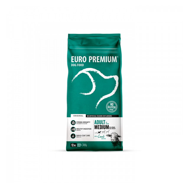 Euro-Premium Adult Medium Lamb & Rice -12 kg 