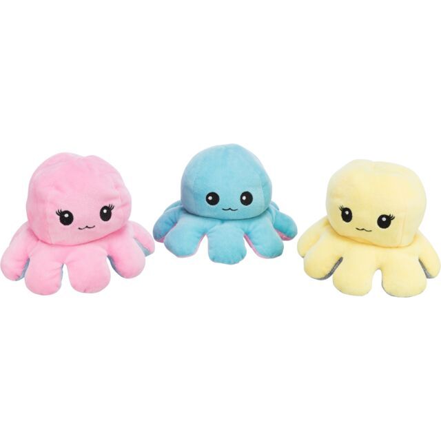 Trixie Wendbare Octopus -Pluche -19 cm   - Assortie Kleuren