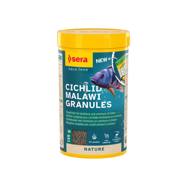 Sera Granugreen  Cichlid Malawi Granules Nature -250 ml
