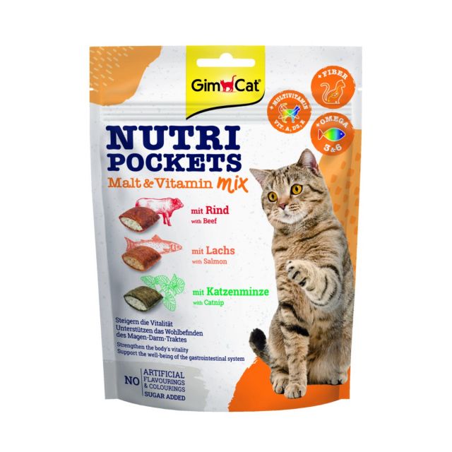 Gimcat Nutri pockets Malt-Vitamin Mix -150 gram