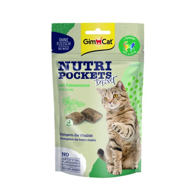 Gimcat Nutri Pockets Insexct & kattenkruid -60 gram