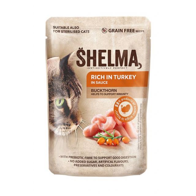 Shelma Pouch Fillets Turkey/Buckthorn -85 gram