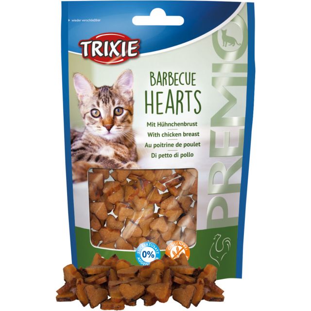 Trixie PREMIO Barbecue Hearts Met kippenborst -50 gram