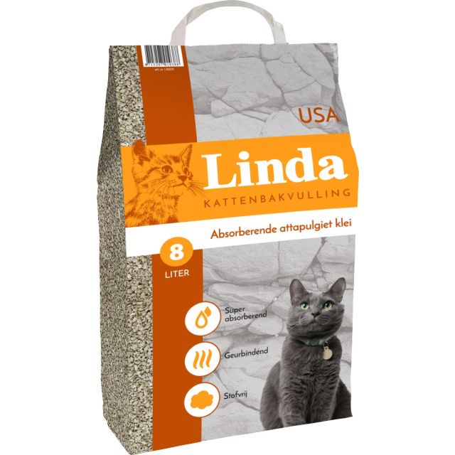 Linda USA Oranje Kattenbavulling- 8 ltr