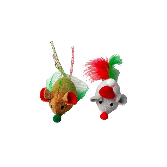 Xmas Happy pet Luxe Kerstmuis -2 stuks 