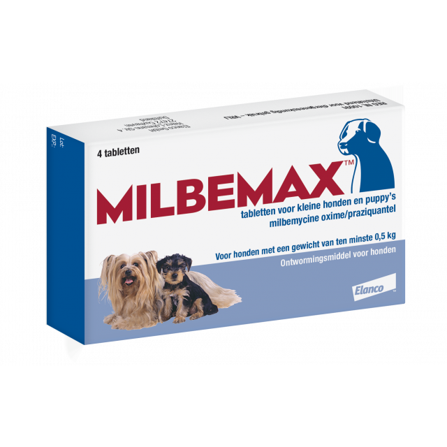 Milbemax Kleine Hond (1-5 kg) - 4 stuks