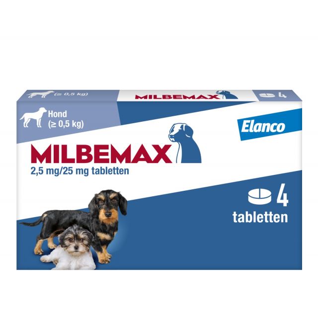 Milbemax Kleine Hond (1-5 kg) - 4 stuks