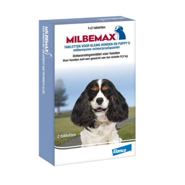 Milbemax Kleine Hond en Puppy (1-5kg) -2 tabletten   