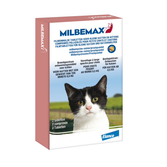 Milbemax Kleine Kat &  Kitten (0.,5-2 kg) - 2 stuks