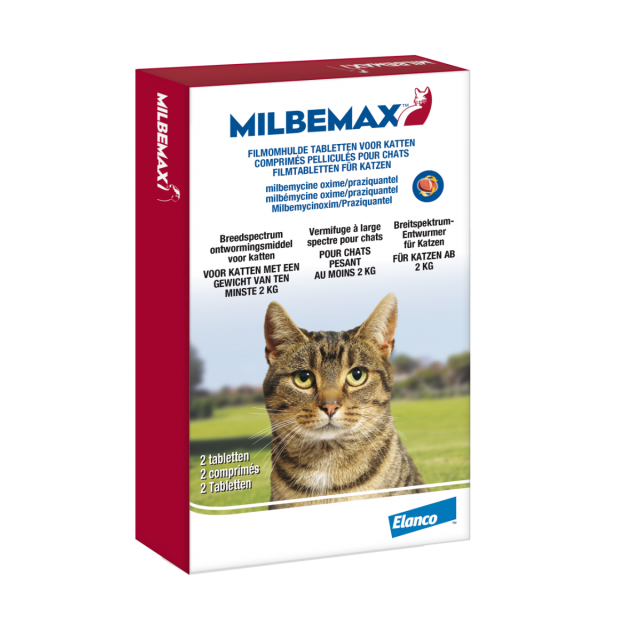 Milbemax Katten (vanaf 2 kg)-2 tabletten