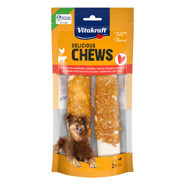 Vitakraft Deli Chews kauwrollen Met kip XL -2 stuks