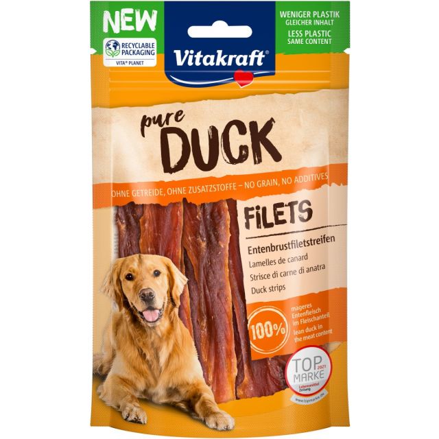 Vitakraft Pure Duck Reepjes -80 gram