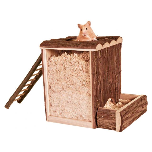 Trixie Natural Living Speel- En Graaftoren Muis / Dwerghamster -20x16x20 cm