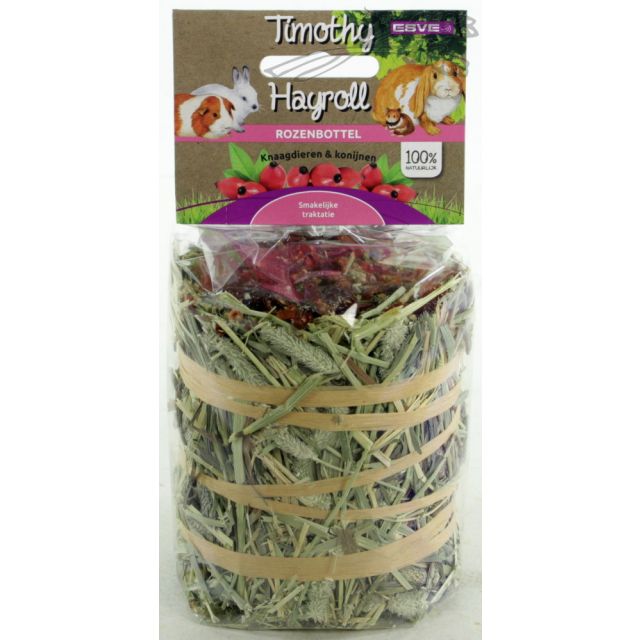Esve Timothy Hay Roll Rozenbottel -100 gram