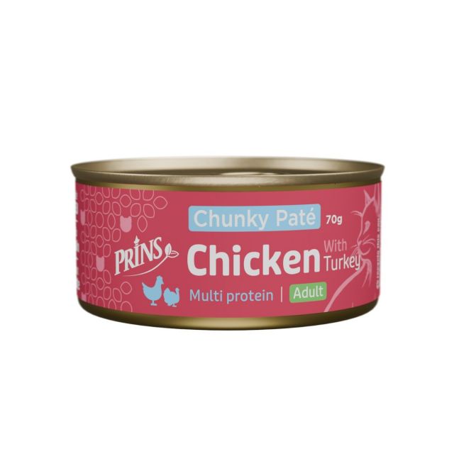 Prins Chicken With Turkey Chuncky pate' -70 gram