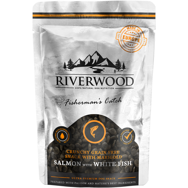 Riverwood Crunchy snack Salmon & White Fish -200 gram