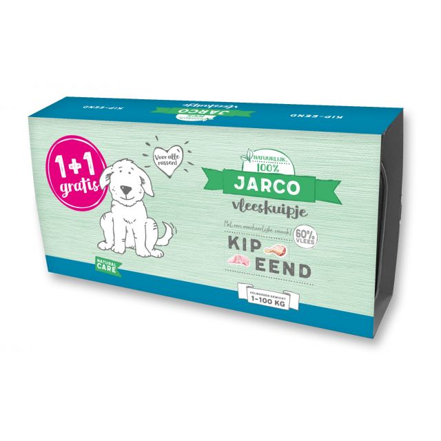 Jarco Dog Vleeskuipje Kip -Eend -2x150 gram