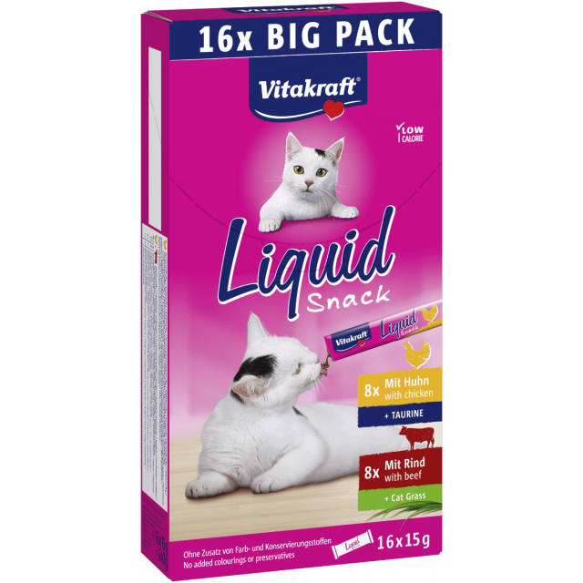 Vitakraft Liquid Snack Multi-pack -16x15 gram