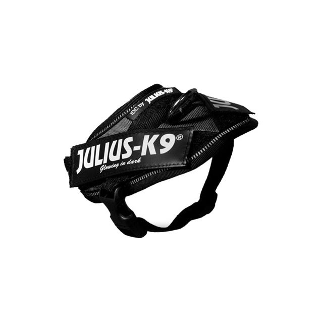 Julius K9 Power-Harnas Tuig voor Labels Zwart Baby 2 - 35-43 cm