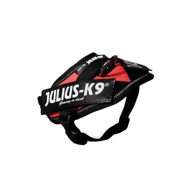 Julius K9 Power-Harnas Tuig voor Labels Rood Baby 1 - 30-37 cm