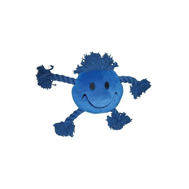 Happy Pet Happy Faces Pluche Smiley Blauw - 29x26x8 cm