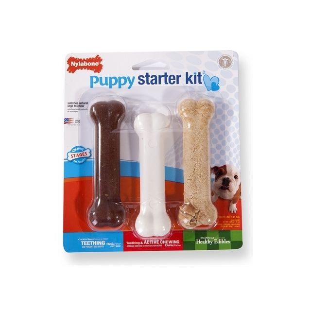 Nylabone Durable Chew Puppy Starter Kit - 3 stuks