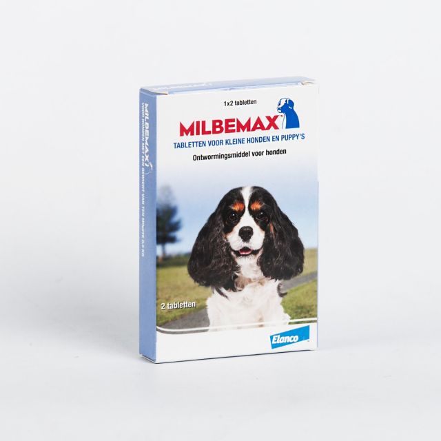 Milbemax Kleine Hond en Puppy (1-5kg) -2 tabletten  OP=OP /tht 12-2022