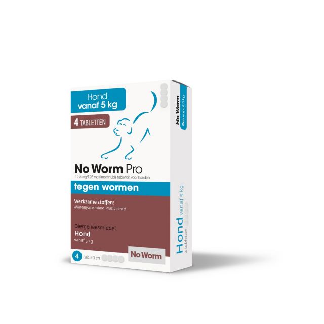 No Worm Pro Hond- 4 Tabletten  