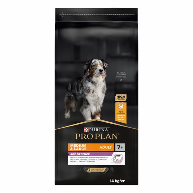 Pro Plan Adult 7+ Medium/Large Age Defence Kip -14kg