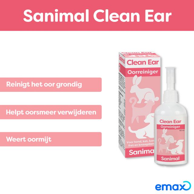 Sanimal Clean Ear Oorreiniger - 60 ml