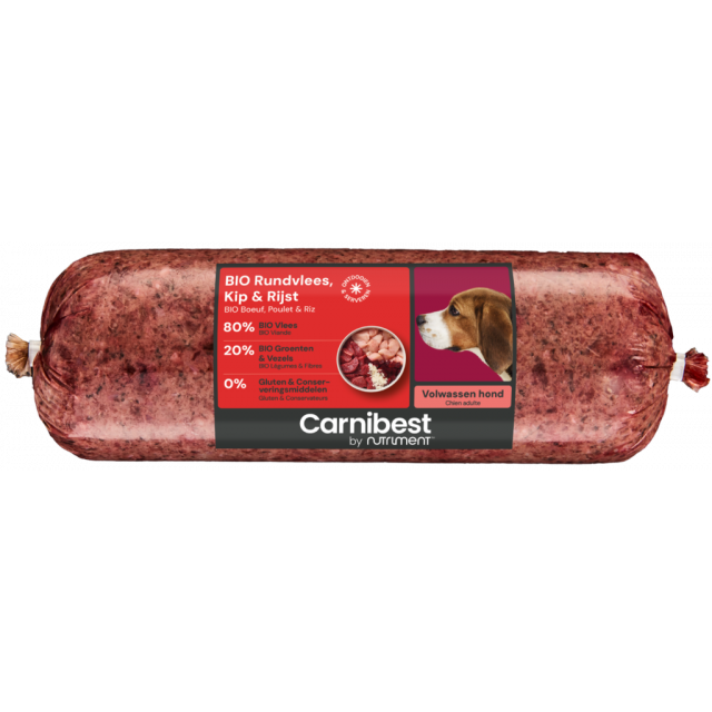 Carnibest Dog BIO Rundvlees, Kip & Rijst -500 gram