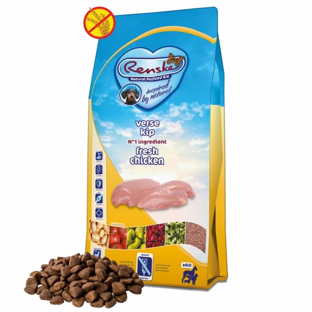 Renske Super Premium Droog Hond Adult Kip Graanvrij - 2 kg  OP=OP