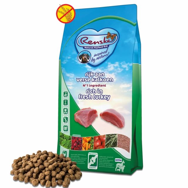 Renske Super Premium Droog Hond Adult Kalkoen & Eend- 2 kg  Op=OP