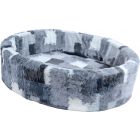 Boon teddymand mix/blok grijs nr. 5 -80 cm 